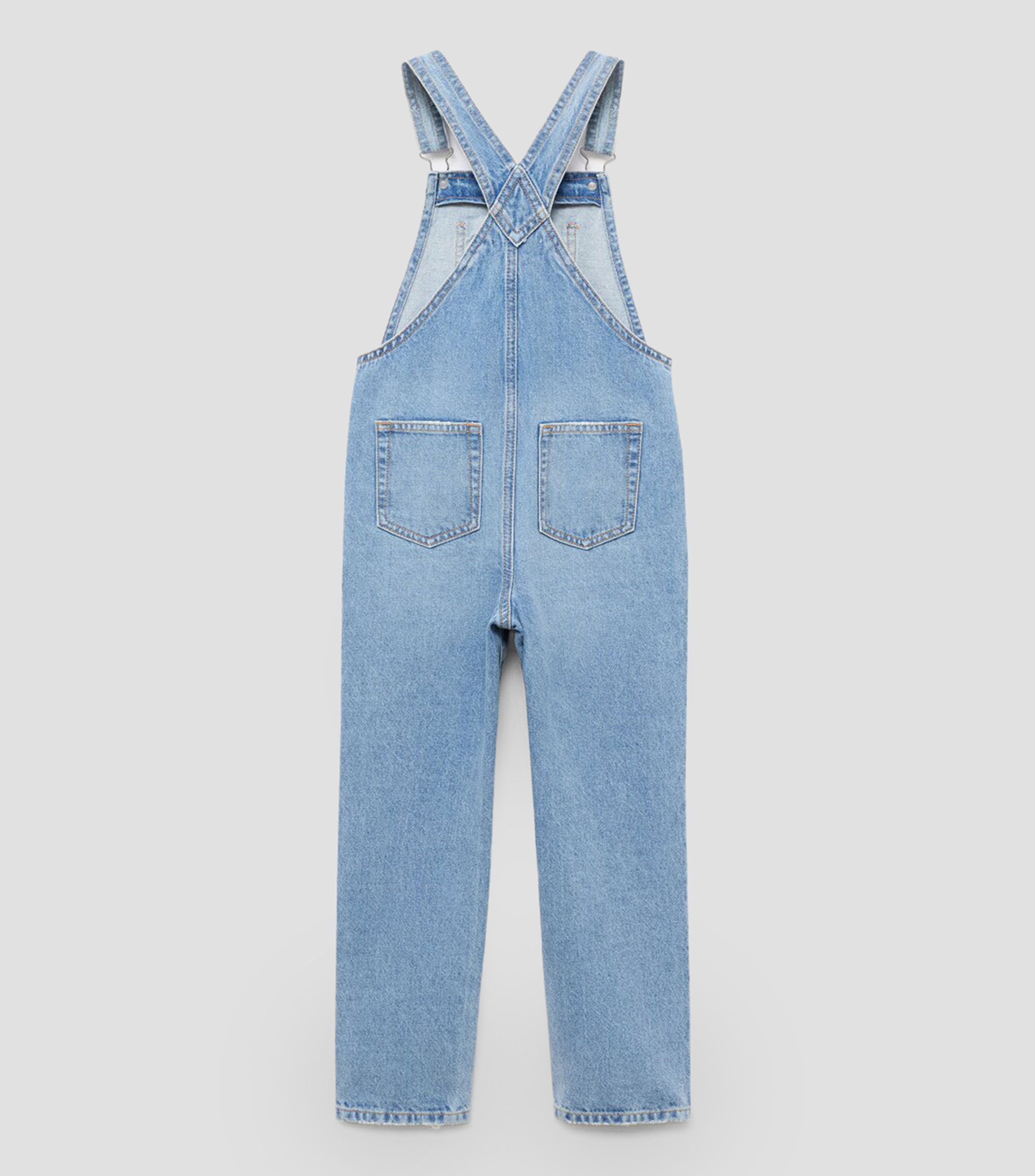 Jumpsuit de corte recto en mezclilla Niña